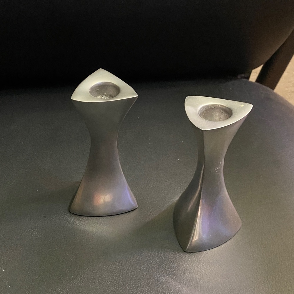 Nambe Silver Decorative Candle Sticks